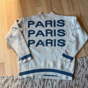 Paris Beige and Blue Men's Sweater